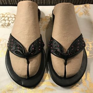 Anchor Blue-Black sandals New with no tags sz 9